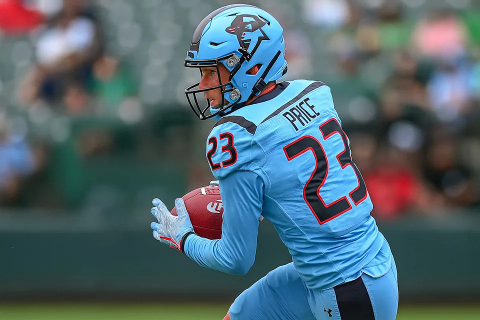 Arlington Renegades defensive back Jayden Price (23). Credit: 2kolf.com