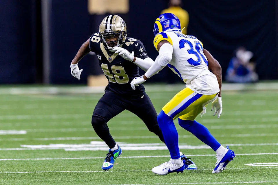 Dec 1, 2024; New Orleans, Louisiana, USA; New Orleans Saints safety J.T. Gray (48)