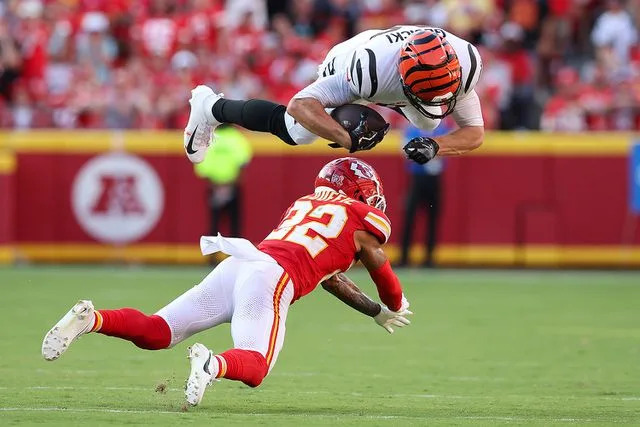 Scott Winters/Icon Sportswire via Getty Images Cincinnati Bengals play against the Kansas City Chiefs in September 2024