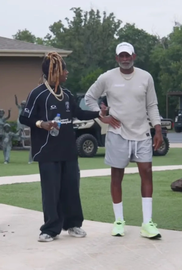 Deion Sandes thanked the rapper for visiting him. @deionsanders/Instagram