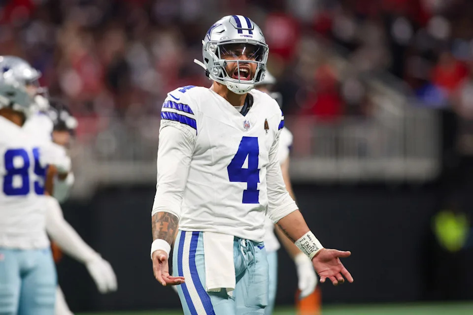 Dallas Cowboys quarterback Dak Prescott (4).Brett Davis-Imagn Images
