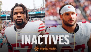 Nick Bosa and Dre Greenlaw Active Week 16 vs. Dolphins; Inactives for #SFvsMIA