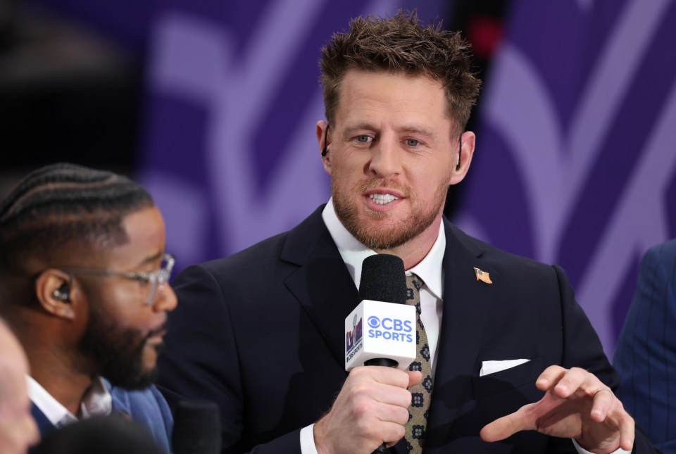 J.J. Watt, former NFL player and TV analyst, at a CBS Sports event.