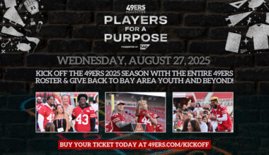 49ers Foundation Sets Date for Annual Fundraiser, "Players for a Purpose" Presented by SAP