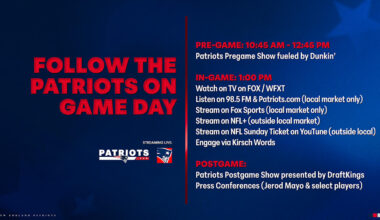 How to Watch/Listen: Seahawks at Patriots