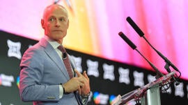 Big 12 commissioner Brett Yormark 'doubling down' on 5+11 College Football Playoff proposal as expansion looms