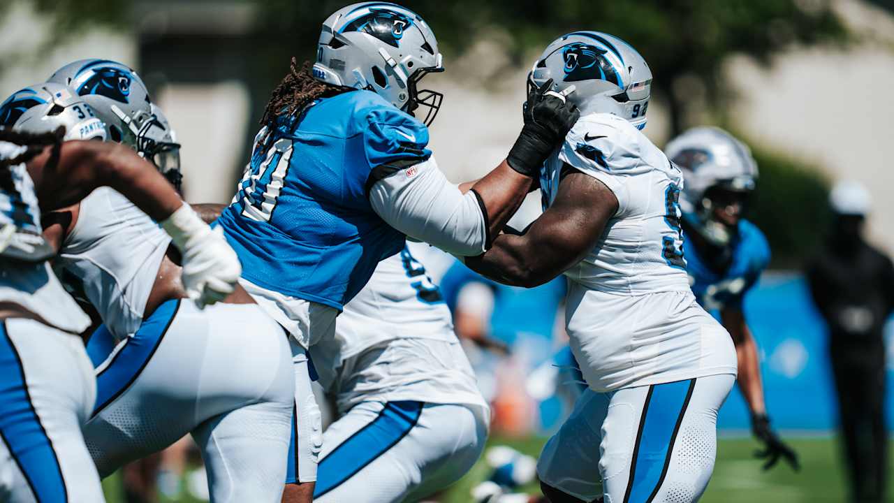Robert Hunt and the offensive line can shine when pads go on