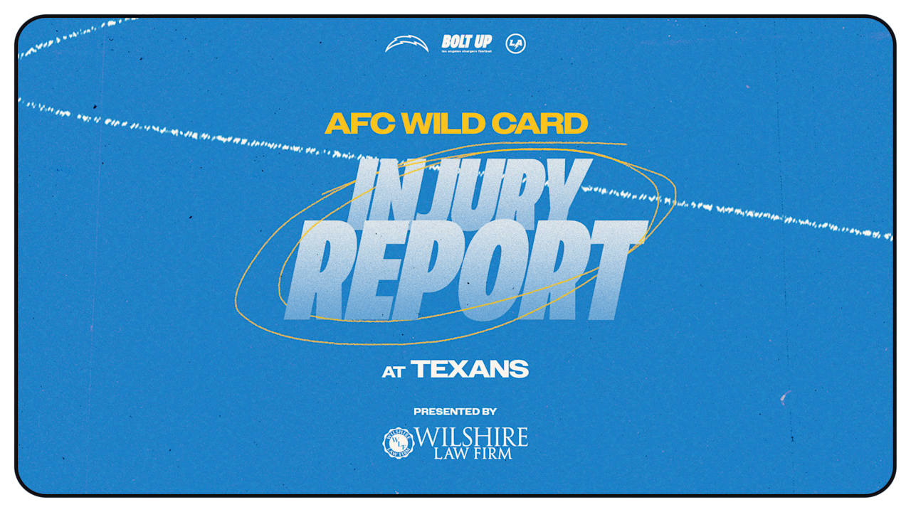 Los Angeles Chargers Houston Texans Wild Card Injury Report