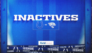 Colts announce 5 inactive players for Week 18 game vs. Jacksonville Jaguars