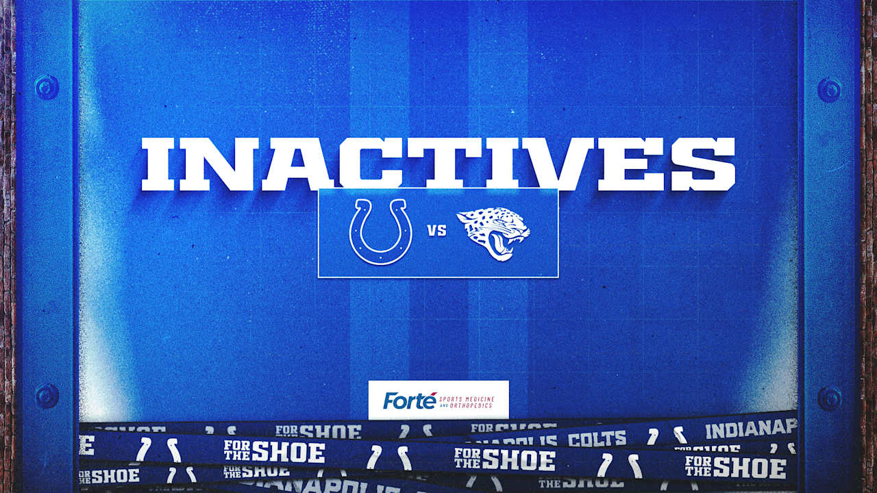 Colts announce 5 inactive players for Week 18 game vs. Jacksonville Jaguars