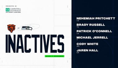 Seahawks at Bears Week 17 Inactives
