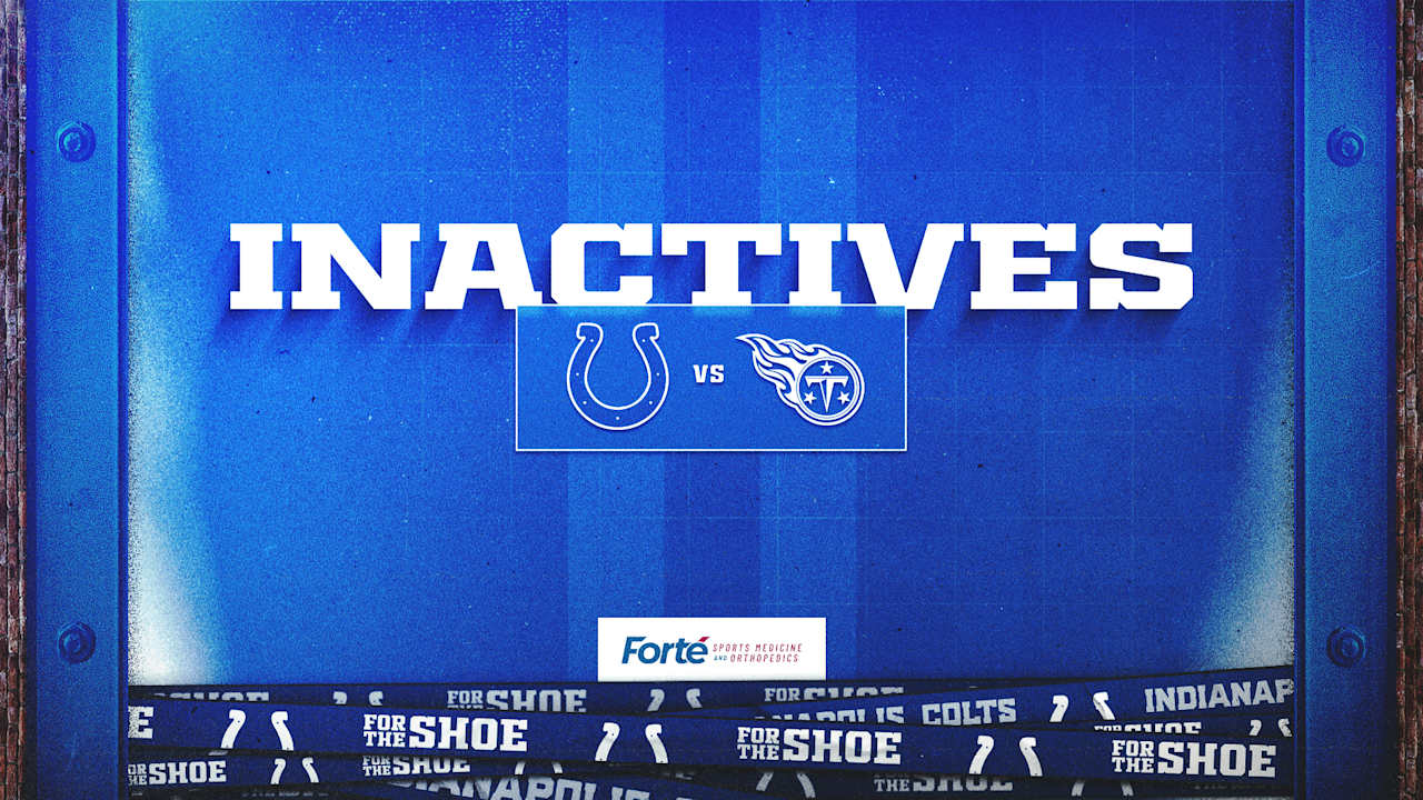 Colts announce 5 inactive players for Week 6 game vs. Tennessee Titans; Anthony Richardson inactive as emergency third quarterback