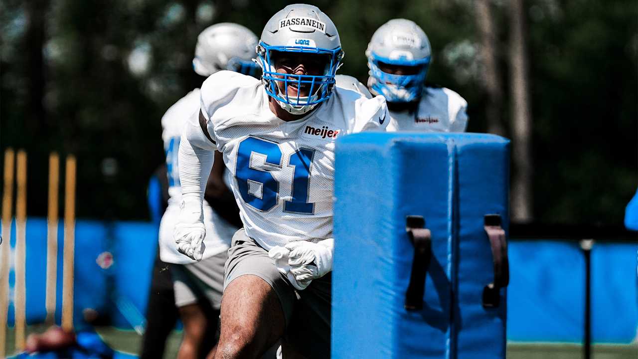 Detroit Lions defensive lineman Ahmed Hassanein