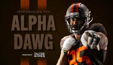Browns announce 'Alpha Dawg,' presented by DUDE WIPES as the new alternate helmet for the 2025 season