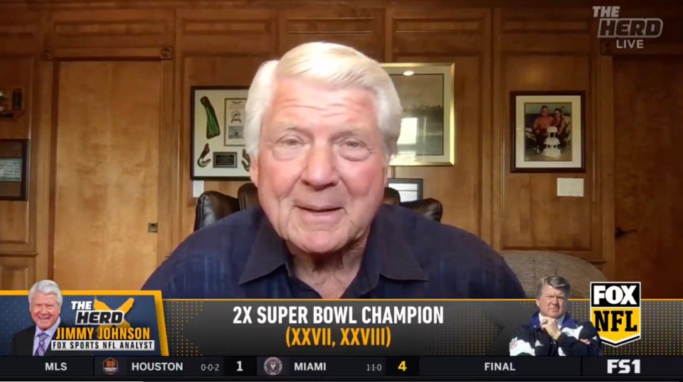 Jimmy Johnson announcing his retirement from Fox Sports on The Herd.