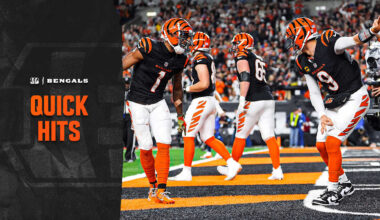 Joe Burrow Salutes Ja'Marr Chase's Jewel Of A Season; In His 15th Bengals-Steelers Game, Mike Hilton Talks How Defense Has Regrouped