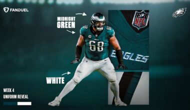 Which jerseys are the Eagles wearing Sunday?