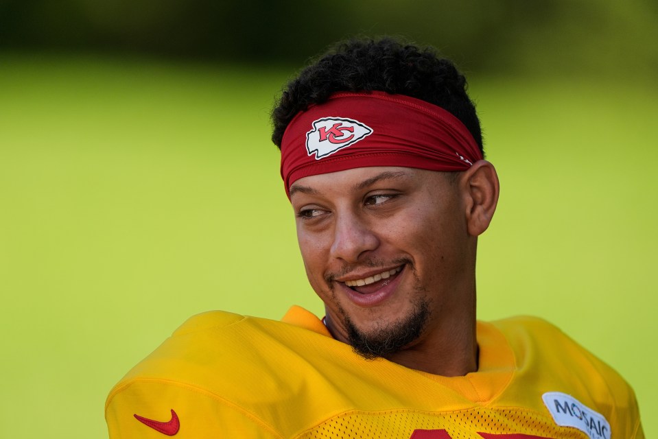 Patrick Mahomes, Kansas City Chiefs quarterback, at practice.