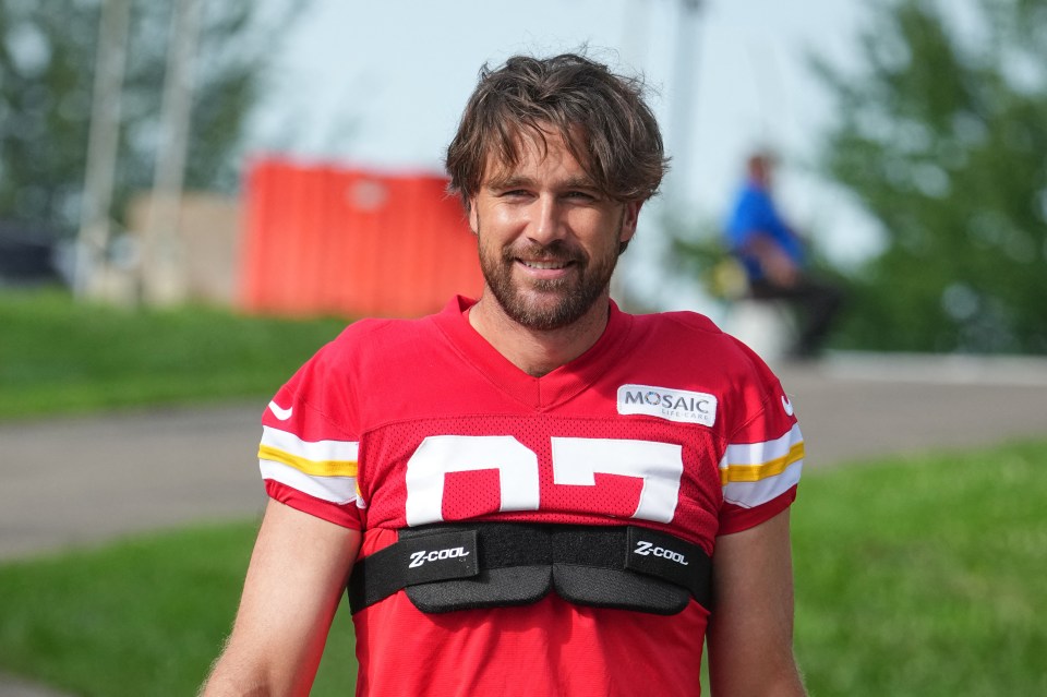 Travis Kelce, Kansas City Chiefs tight end, at training camp.