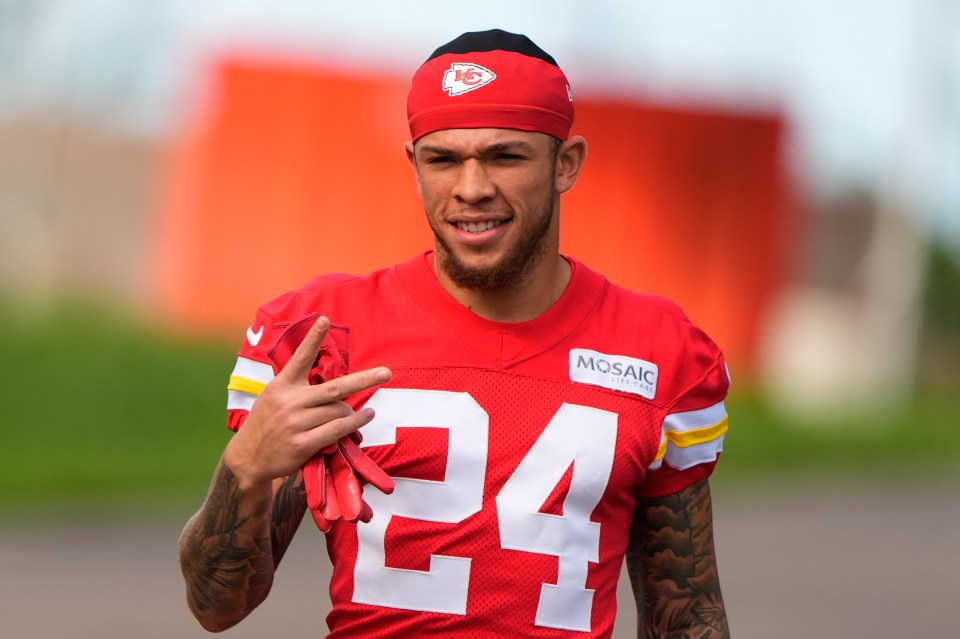 Kansas City Chiefs wide receiver Skyy Moore at training camp.