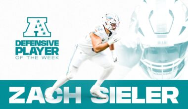 Sieler Named AFC Defensive Player of the Week