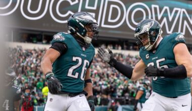 Lane Johnson joins Eagles teammate Saquon Barkley in Madden 99 Club