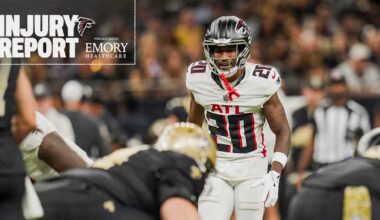 8 Atlanta players ruled out of Week 11 matchup vs. Denver Broncos
