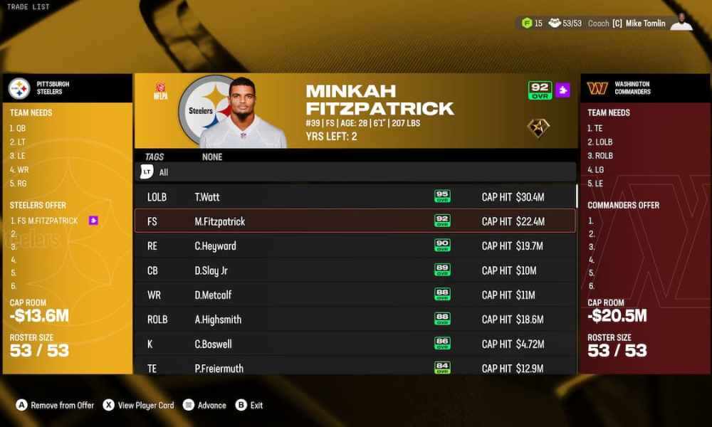 Steelers and Dolphins Make Big Trade, Who Says No in Madden?