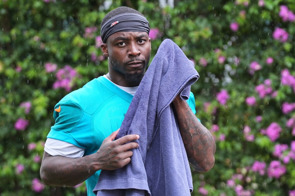 Miami Dolphins cornerback Kader Kohou at practice.