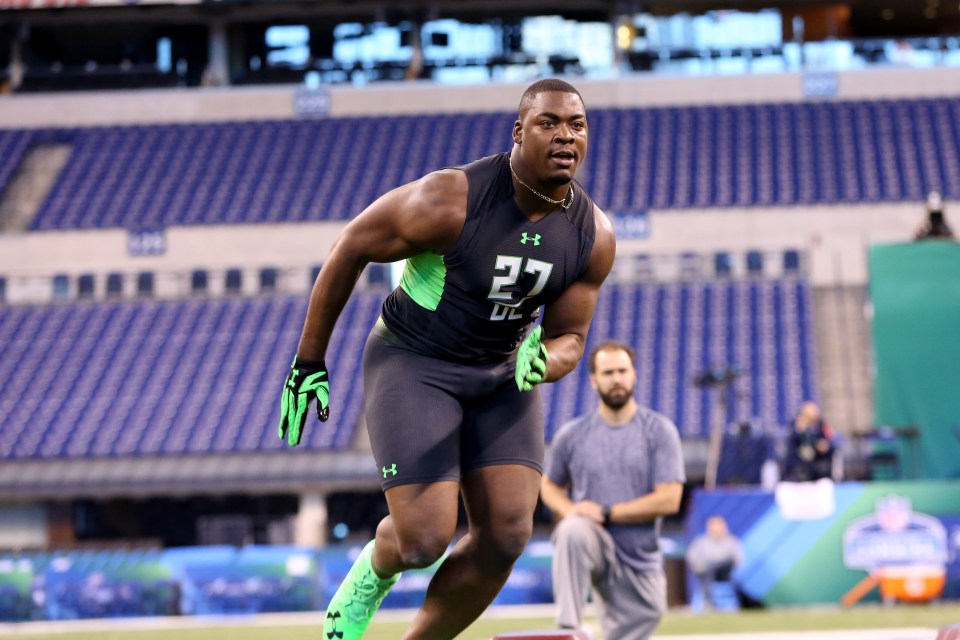 Mississippi State defensive lineman Chris Jones at the NFL scouting combine.