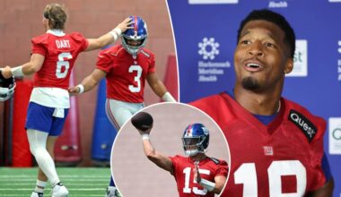 Giants' crowded quarterback room has avoided any early misery