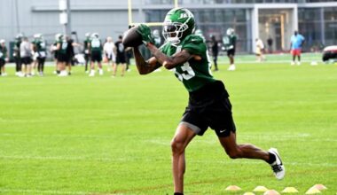 Jets' Josh Reynolds bests Sauce Gardner in training camp grab