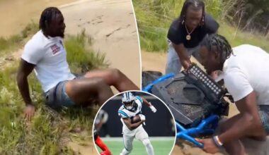 Panthers receiver Xavier Legette helped stranded person on ATV