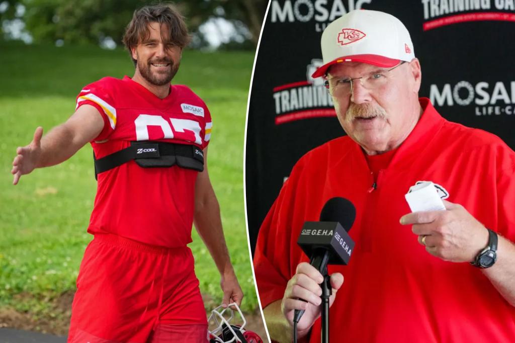 Andy Reid hypes 'svelte' Travis Kelce after transformative offseason