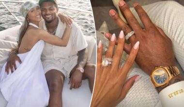 Deshaun Watson and girlfriend Jilly Anais flash diamond wedding bands after tying the knot