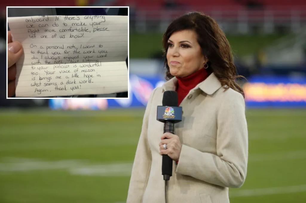 Michele Tafoya responds to critics after airplane letter controversy