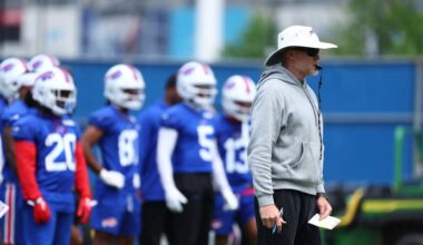 Bills HC Sean McDermott says four players to miss Day 1 of training camp with injury; RB James Cook and DE Joey Bosa will practice