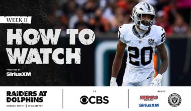 How to watch Las Vegas Raiders at Miami Dolphins on November 17, 2024