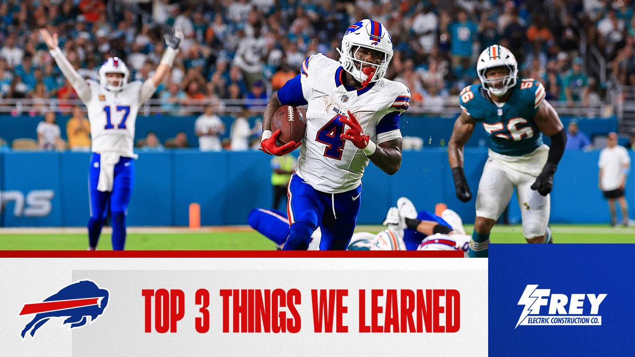 Top 3 things we learned from Bills at Dolphins