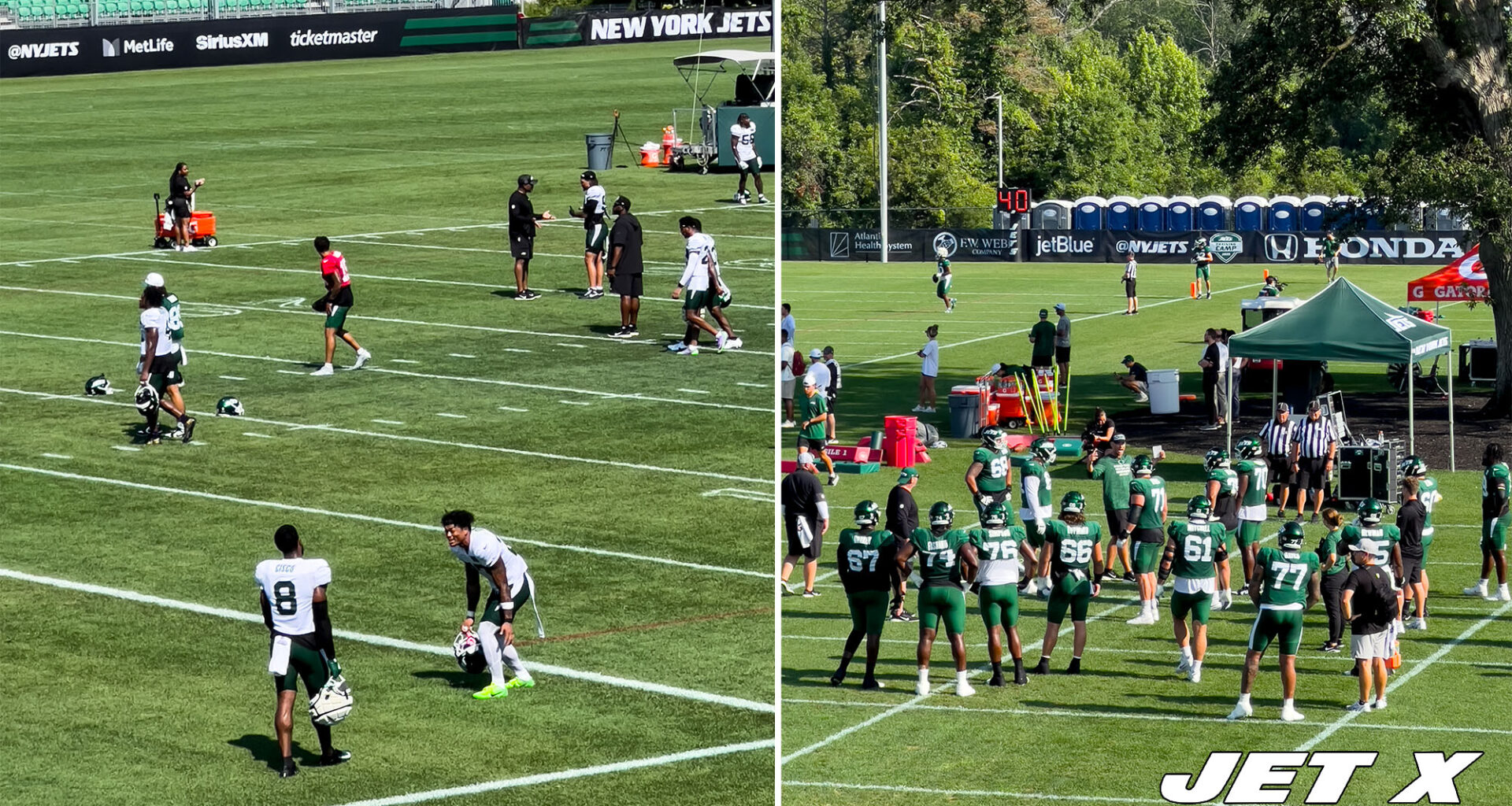 New York Jets defense smothers offense, Justin Fields at camp