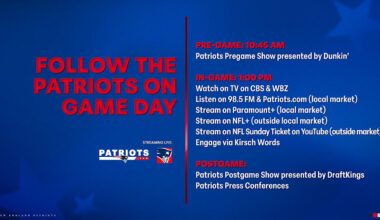 How to Watch/Listen: Texans at Patriots