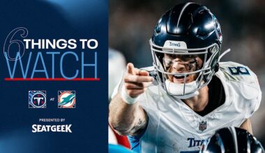 Six Things to Watch for the Titans in Monday Night's Game vs the Dolphins