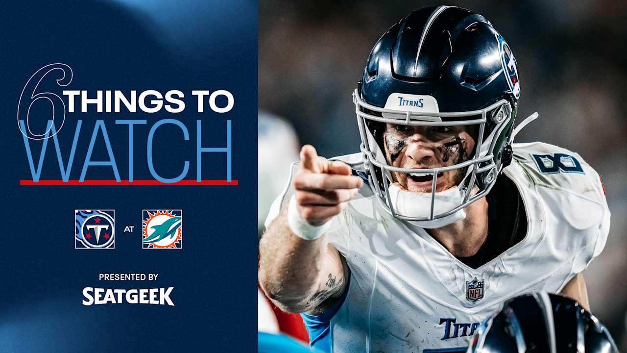 Six Things to Watch for the Titans in Monday Night's Game vs the Dolphins