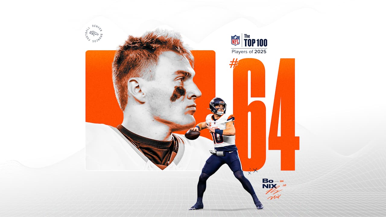 QB Bo Nix voted No. 64 on 2025 NFL Top 100 list