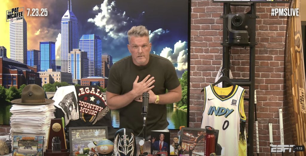 Pat McAfee offered up a live on-air apology to Mary Kate Cornett on Wednesday.