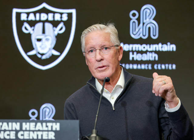 Las Vegas Raiders head coach Pete Carroll 2025 NFL Draft