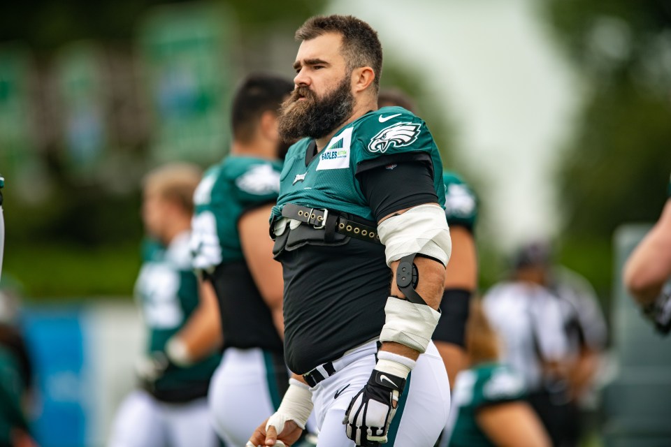 Jason Kelce of the Philadelphia Eagles at training camp.