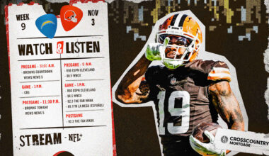 Browns vs. Chargers How to Watch, Listen & Live Stream