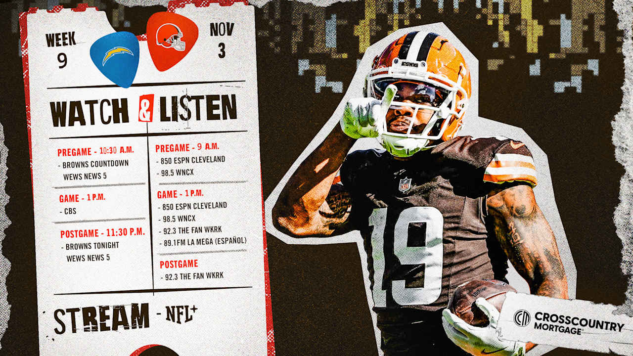 Browns vs. Chargers How to Watch, Listen & Live Stream