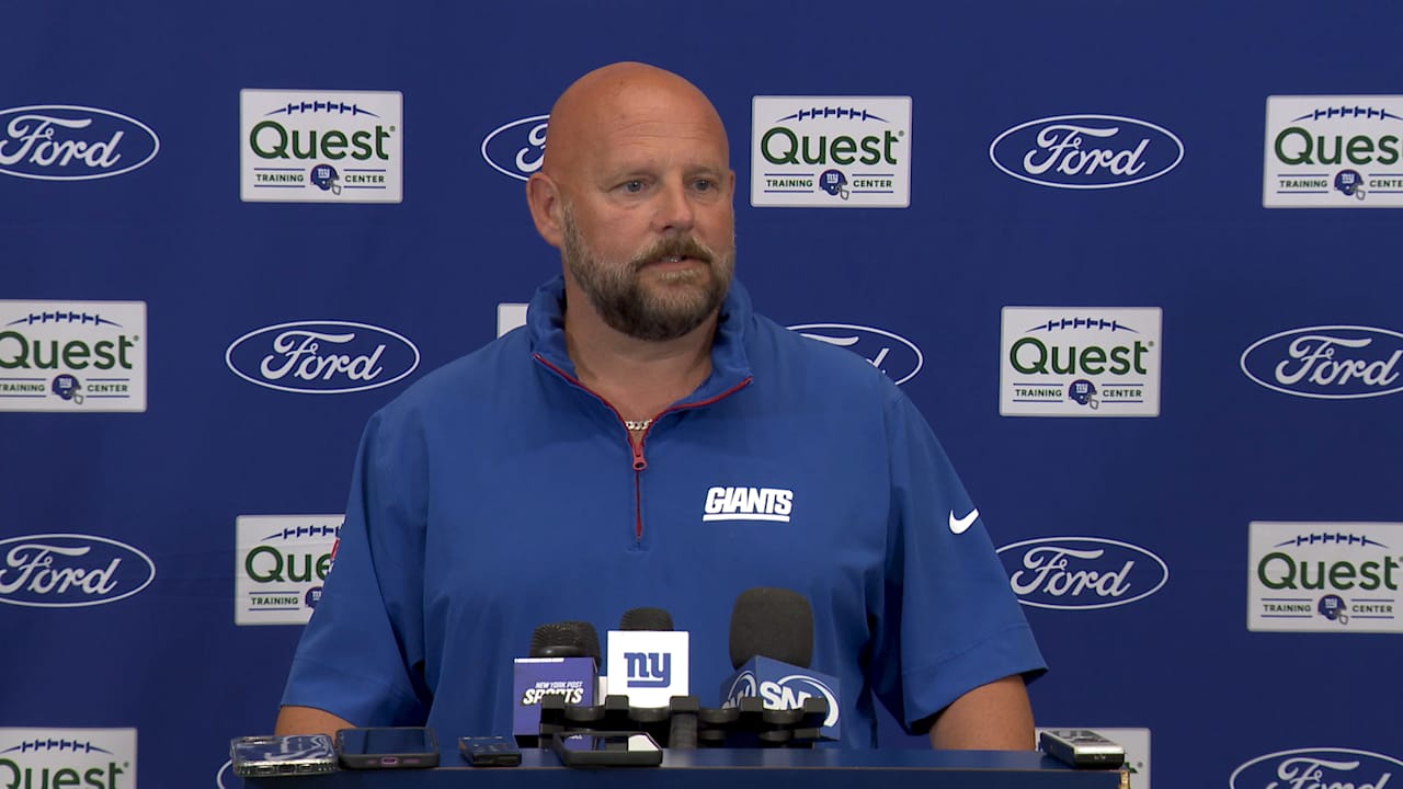 Coach Brian Daboll, OL Evan Neal, RB Tyrone Tracy, CB Deonte Banks